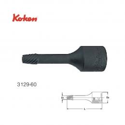 SKI - สกี จำหน่ายสินค้าหลากหลาย และคุณภาพดี | KOKEN 3129-60-3 ลูกบ๊อกโบลท์ทวิสเตอร์ 3/8นิ้ว-60-3mm สำหรับถอดสกรูชำรุด